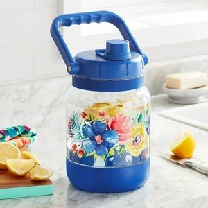 Last One 🌺 New Pioneer Woman Delaney 0.74-Gallon Tritan Jug, Blue